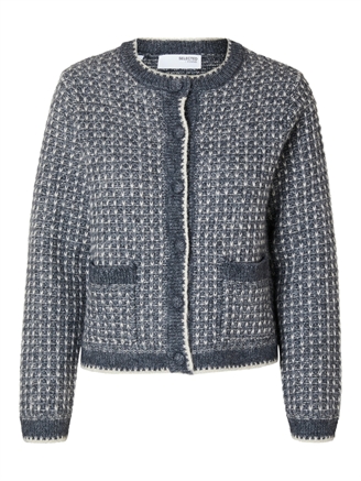 Selected Femme SlfSine LS Knit Cardigan Volcanic Ash